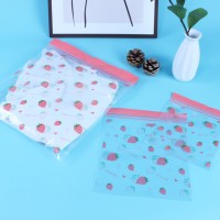 可愛(ài)透明印花加厚PE自封拉骨袋 出行衣物塑料收納袋 工廠定制